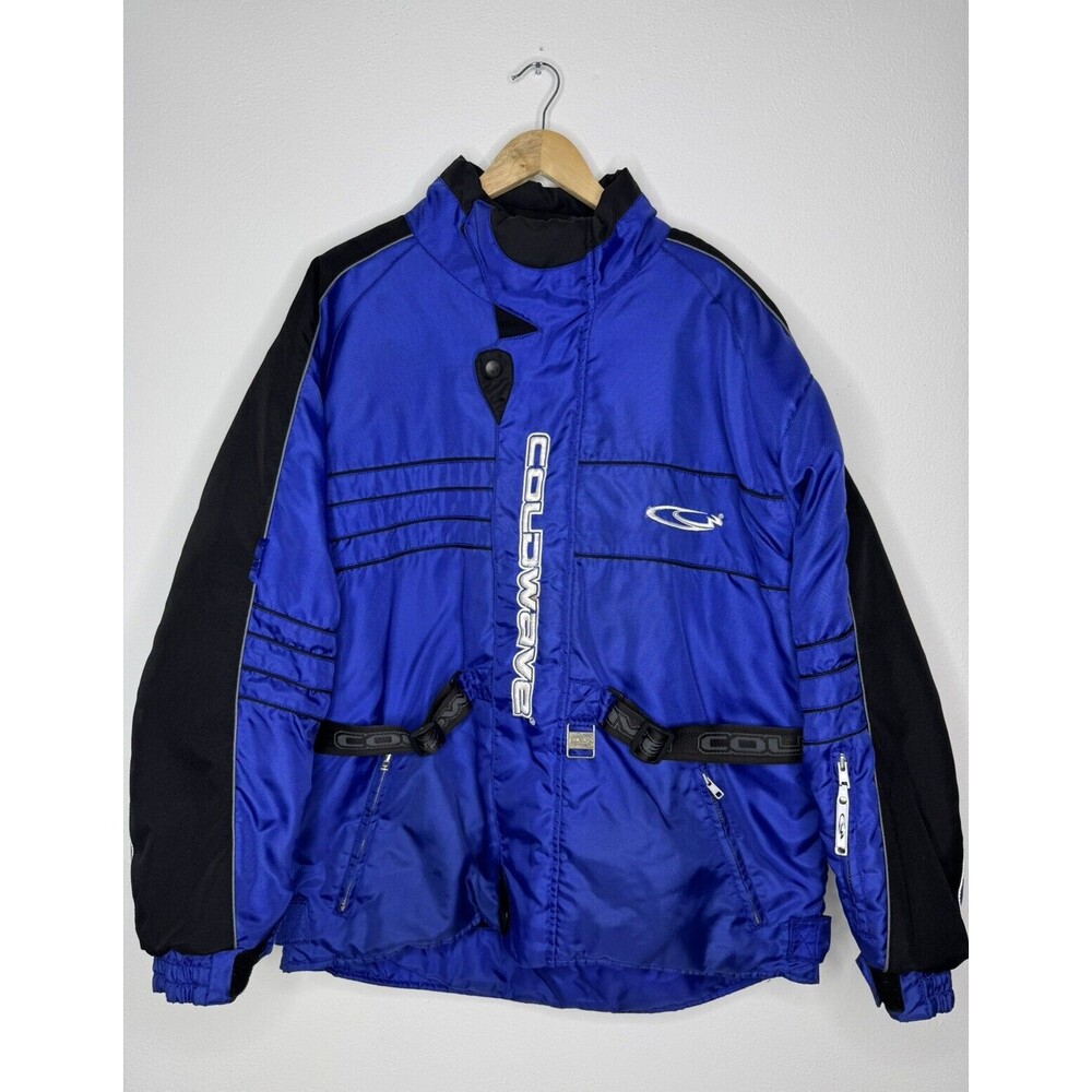 COLDWAVE Snowmobile Jacket Blue & Black Scotchlite Reflective - Mens Size XLG